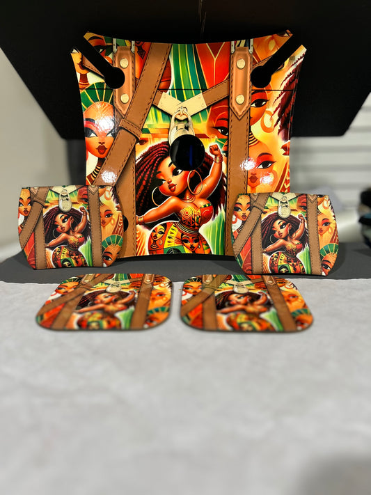 Wine Bottle and Glass Holder Sets