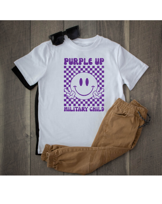 Smiley Face Purple Up