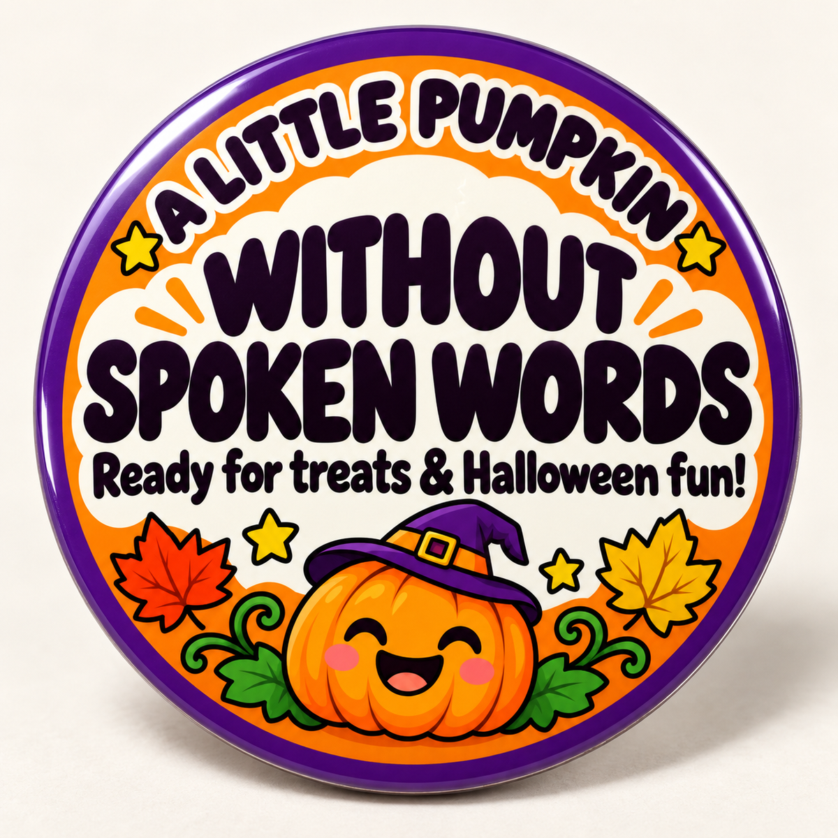 pumpkin Halloween communication button mockup